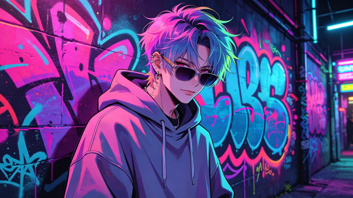 潮流风格男士头像生成示例1